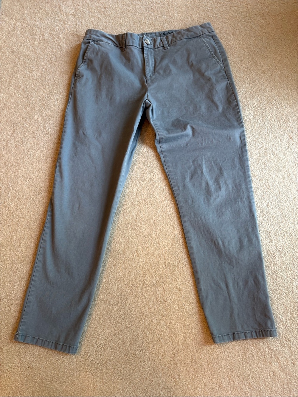 Faded Glory Women’s  Gray Straight-Leg Chinos